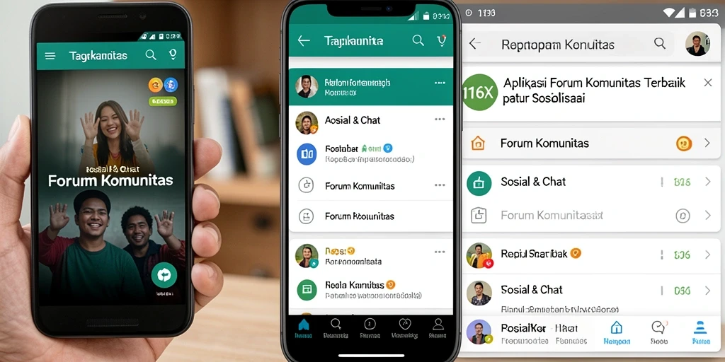 Tampilan antarmuka utama 116X dengan fitur Forum Komunitas.