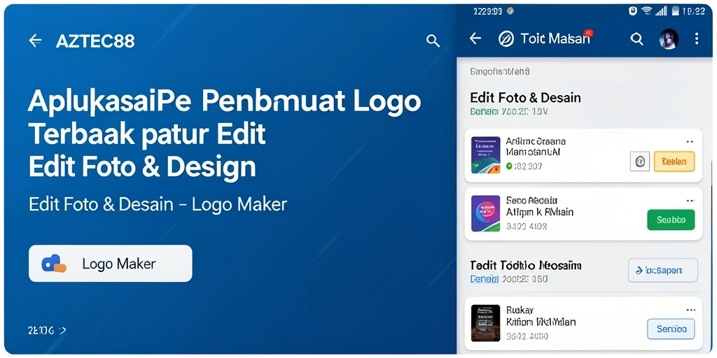 Screenshot <strong>AZTEC88</strong> menunjukkan antarmuka pengguna yang sederhana dan alat desain yang lengkap.