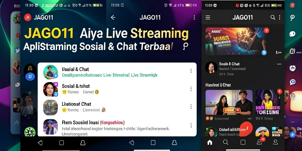 Antarmuka JAGO11 yang menarik dan responsif untuk Live Streaming.