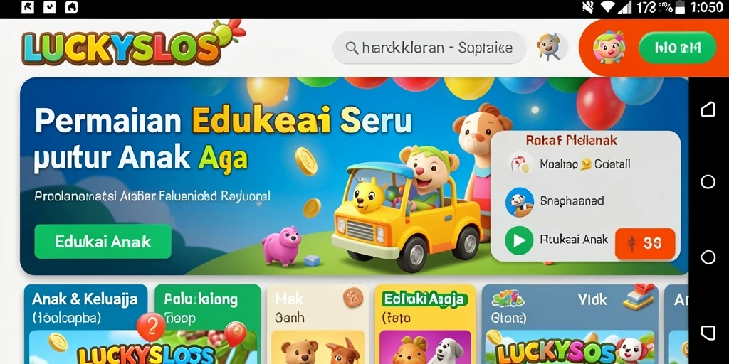 Antarmuka pengguna <strong>LUCKYSLOTS</strong> yang menarik dan edukatif.