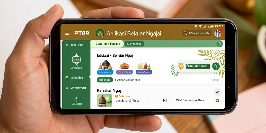 Tampilan antarmuka aplikasi PT89 yang menarik dan mudah digunakan.