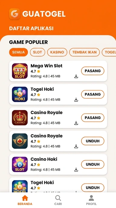 Aplikasi Populer Guatogel: Katalog Lengkap & Uji Coba Terbaru
